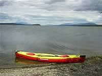 Teslin Lake, near mouth of the Jennings (104kb)