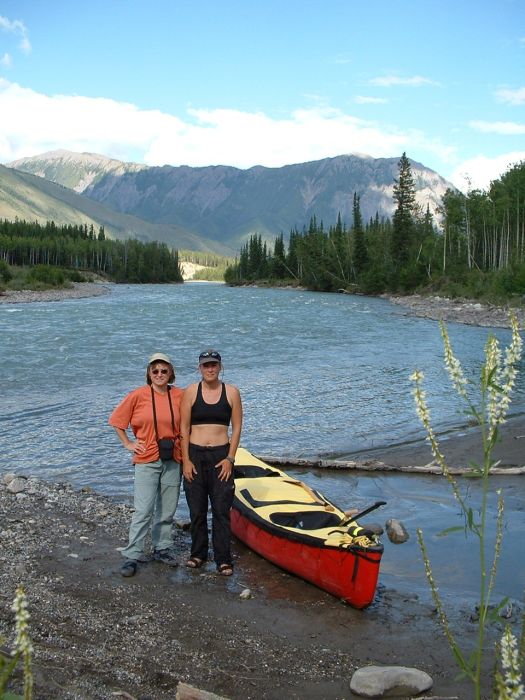 Northern BC Rivers Karlene and me at Toad River put in
