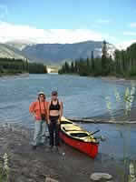 Karlene and me at Toad River put in (277kb)