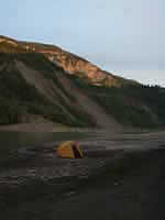Scatter River camp at Sunset (164kb)